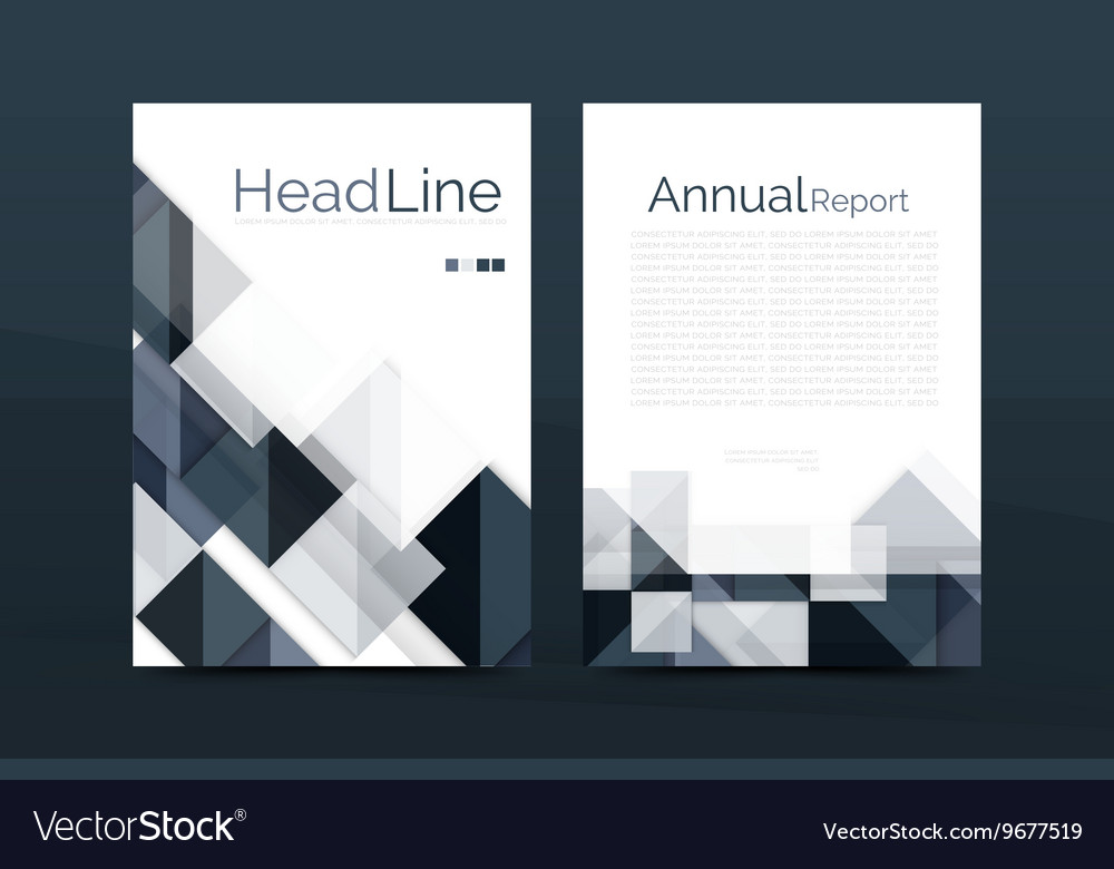 geometric a4 front page business annual report vector image front page report