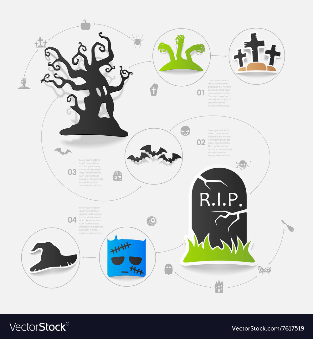 Halloween sticker concept