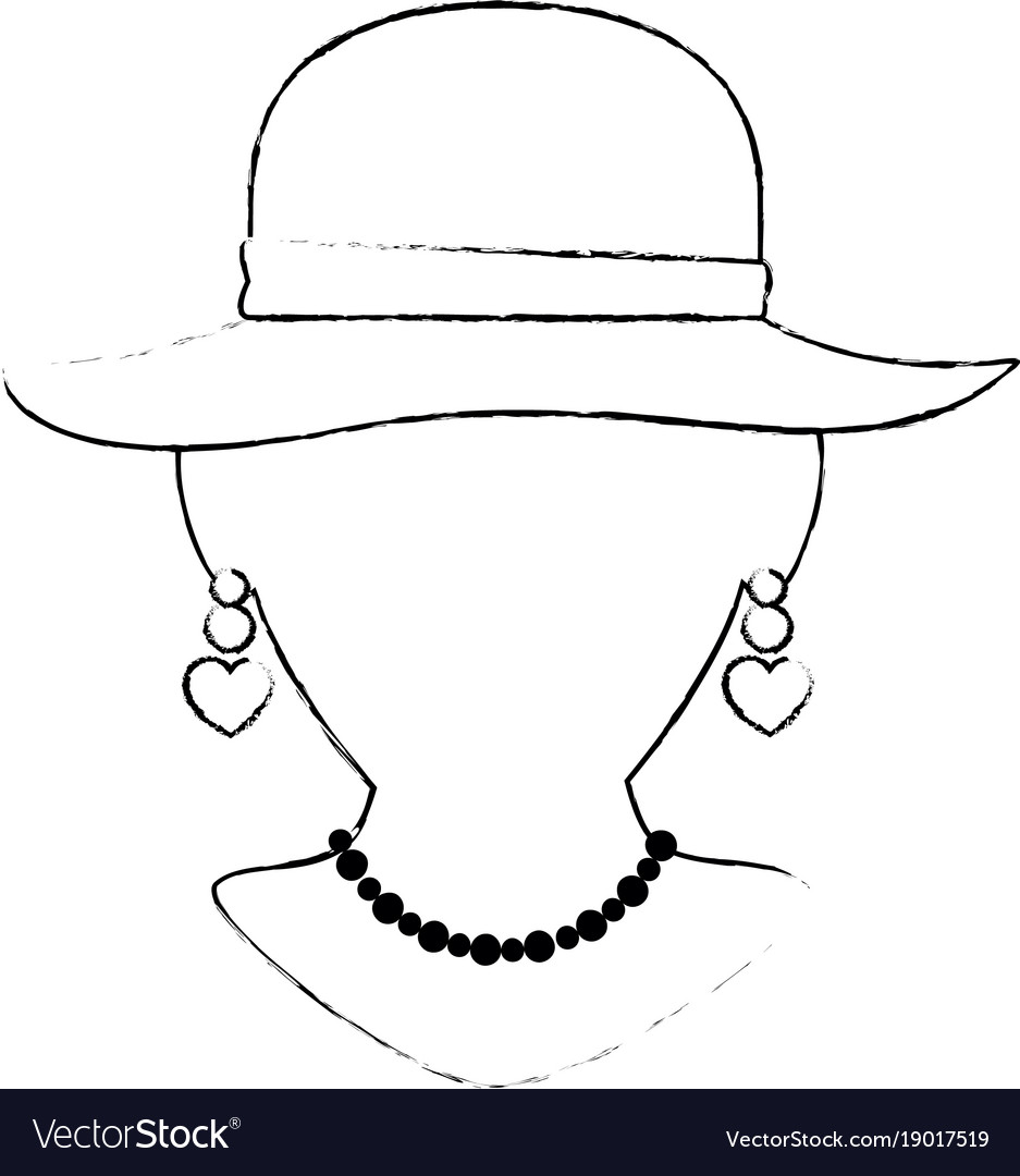 Mannequin mit eleganter Mütze und Halskette