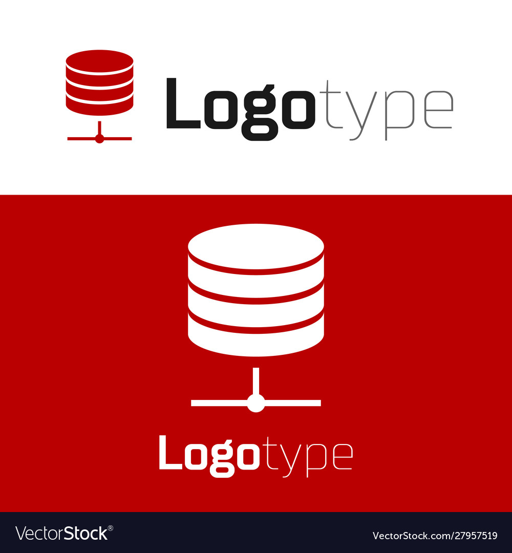 Red server data web hosting icon isolated Vector Image Red server data web hosting icon isolated
