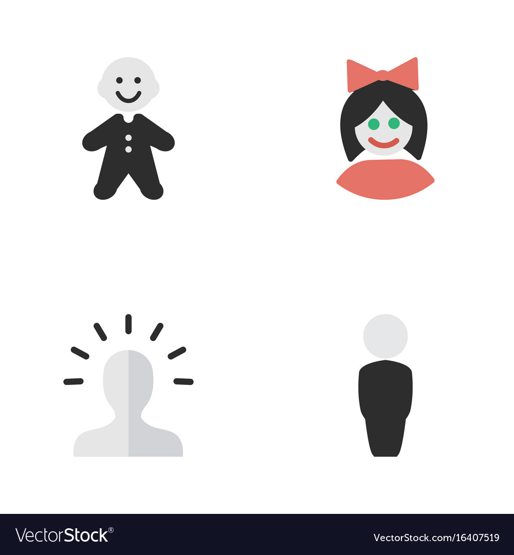 Set of simple profile icons