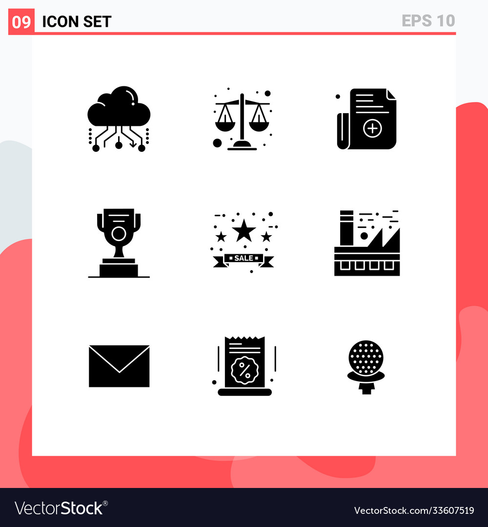 User interface pack 9 basic solid glyphs