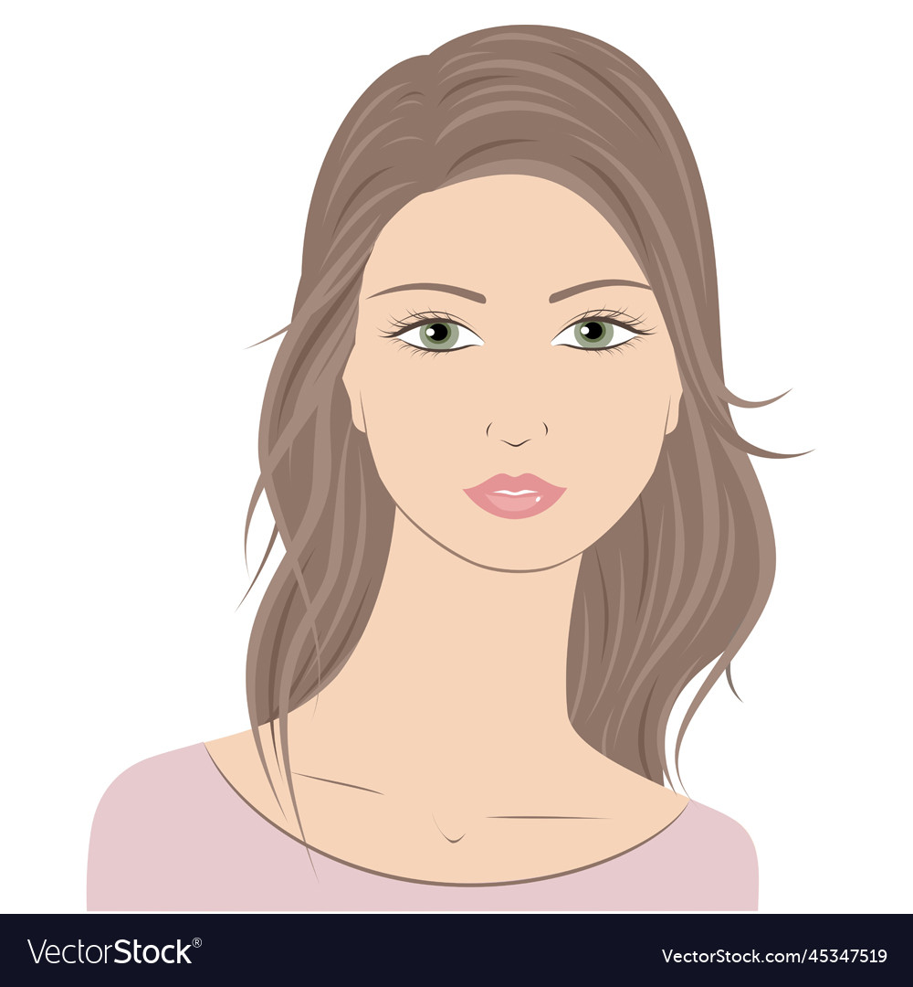 Woman with long hair Royalty Free Vector Image