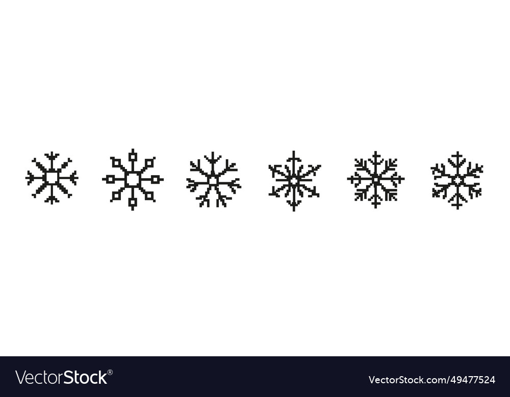 8 bit snowflake icon pixel retro arcade game