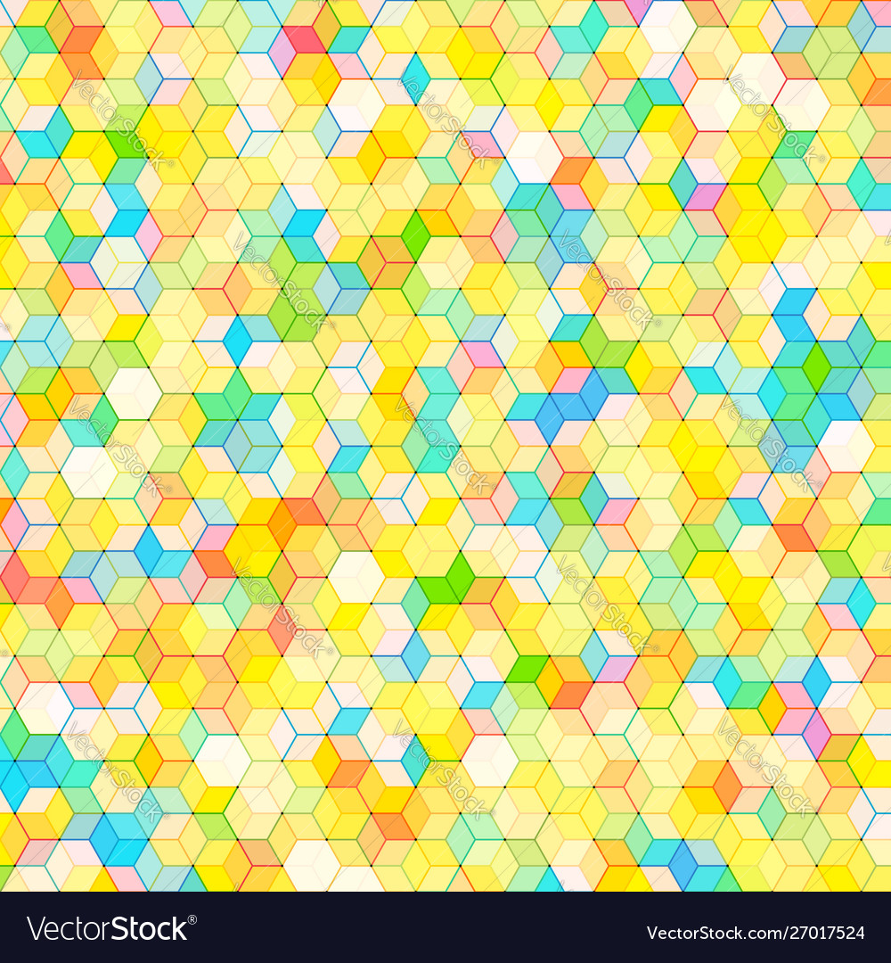 Abstract background with colorful hex polygons vector image Abstract background with colorful hex polygons