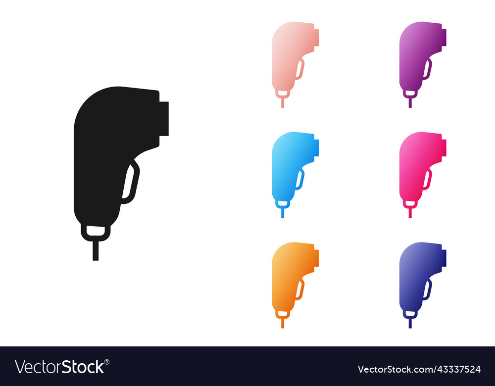 Black scanner scanning bar code icon isolated vector image Black scanner scanning bar code icon isolated