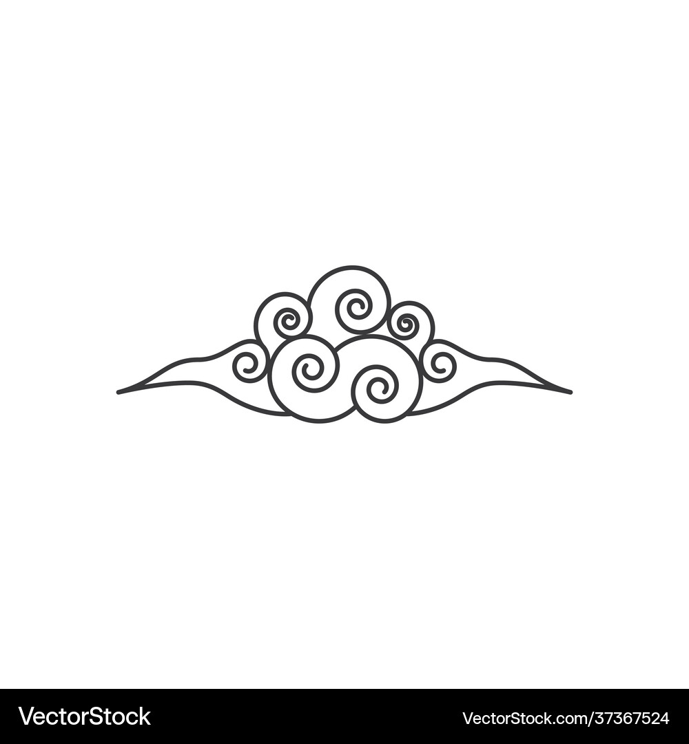 Chinese clouds Royalty Free Vector Image - VectorStock