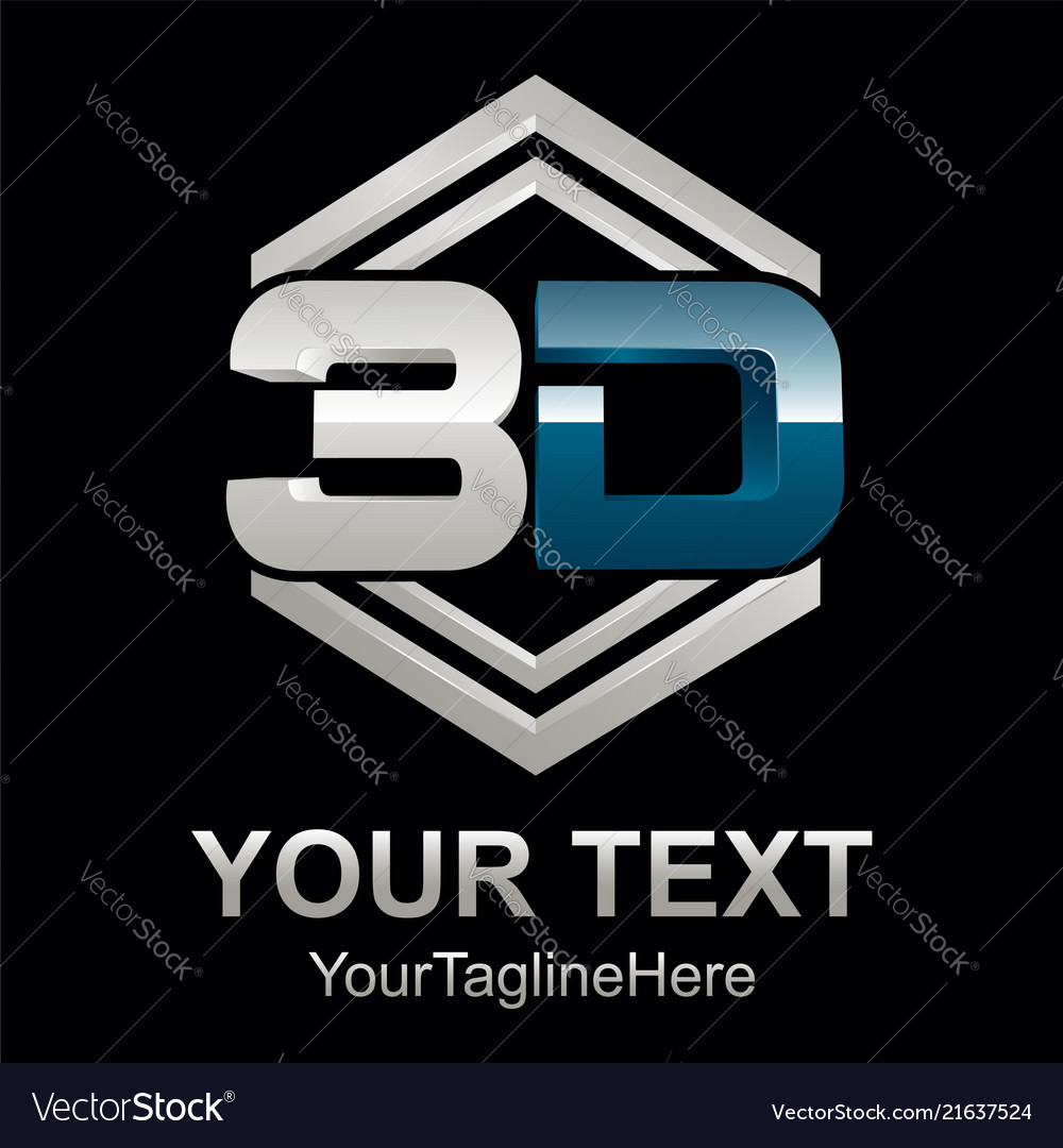 Dynamic 3D Text Shape Logo