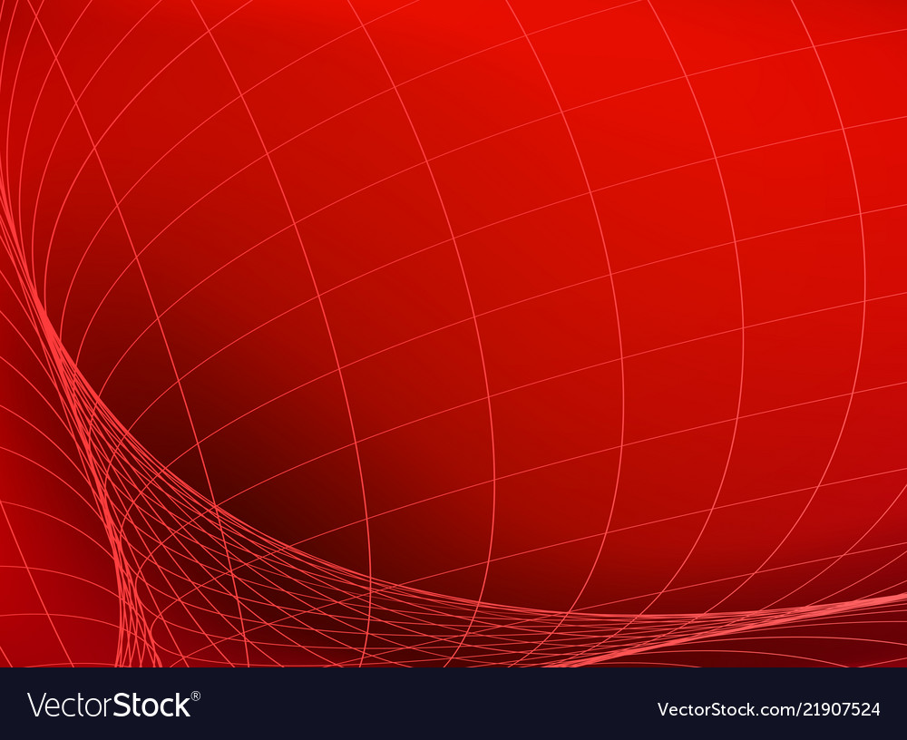 Geometrisches Strukturnetzwerk in rotem Raum