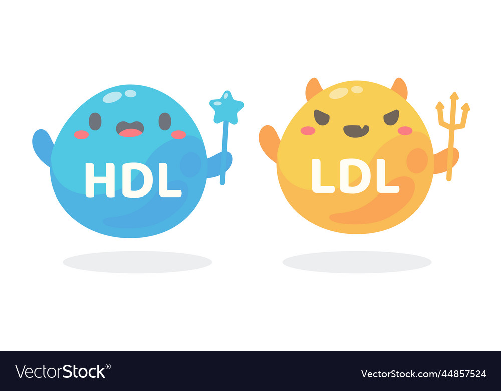 Hdl and ldl cholesterol cartoon good fat bad