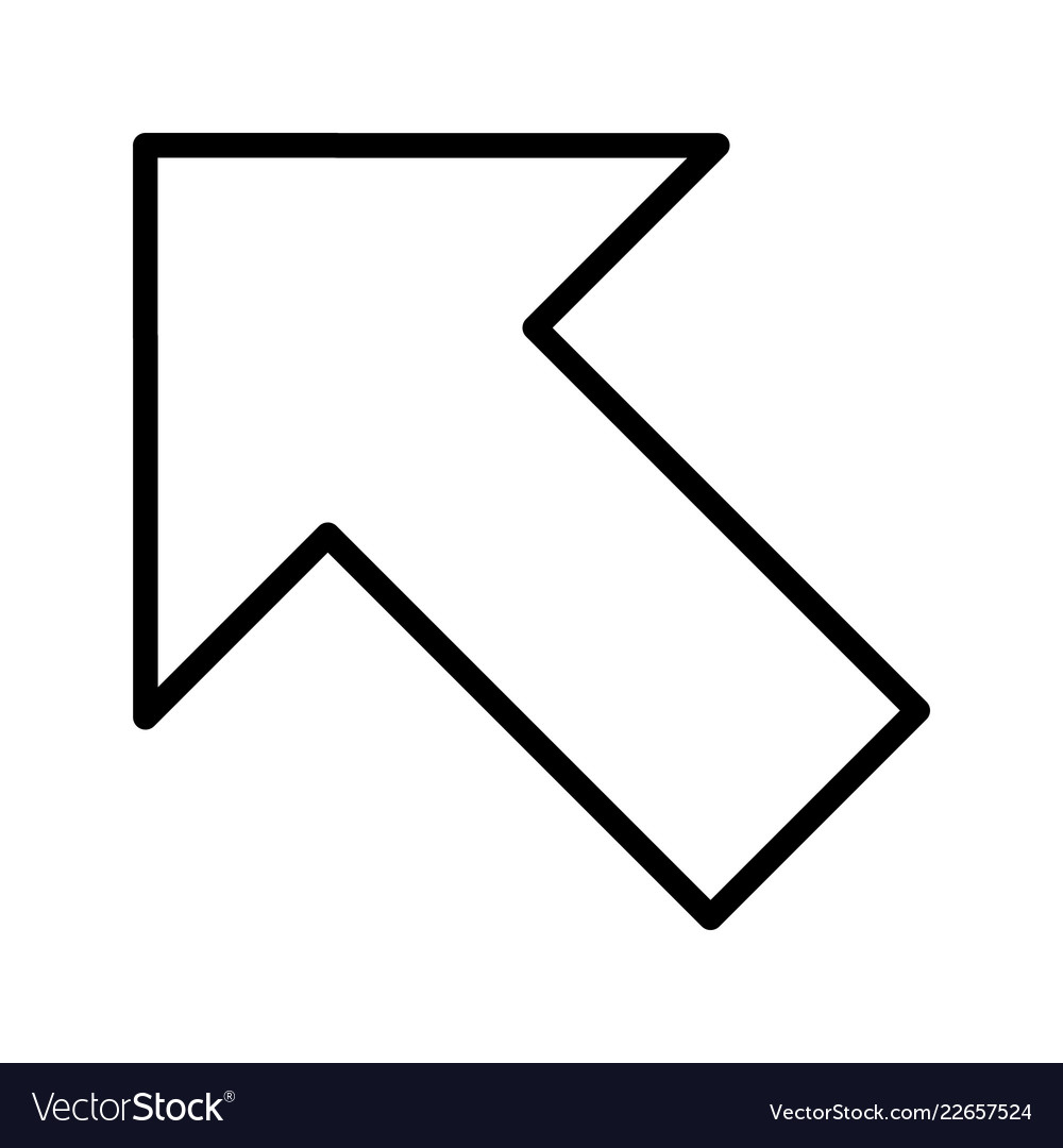 Left up arrow basic element icon