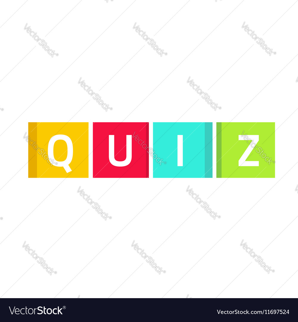 Quiz logo questionnaire show icon concept Vector Image