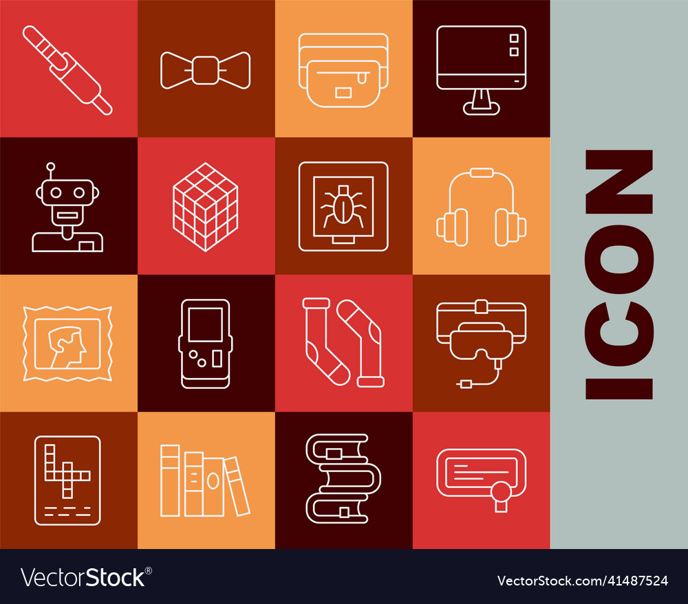 Set line certificate template virtual reality vector image Set line certificate template virtual reality