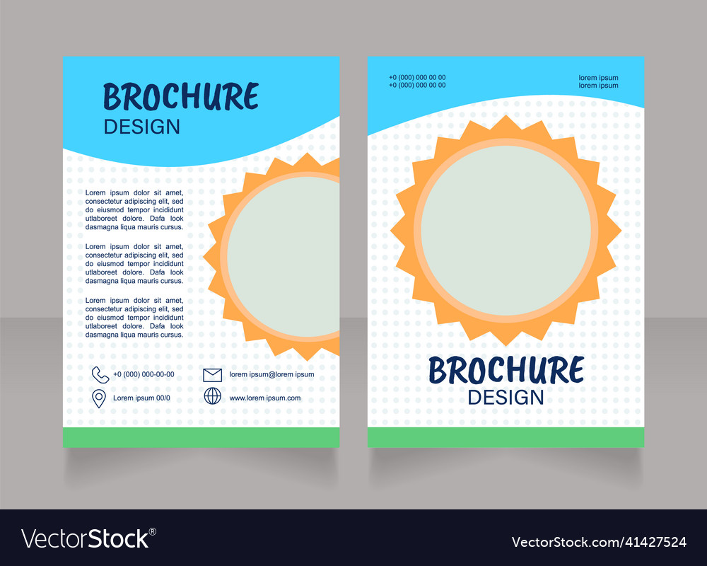 Summer camp for children blank brochure design