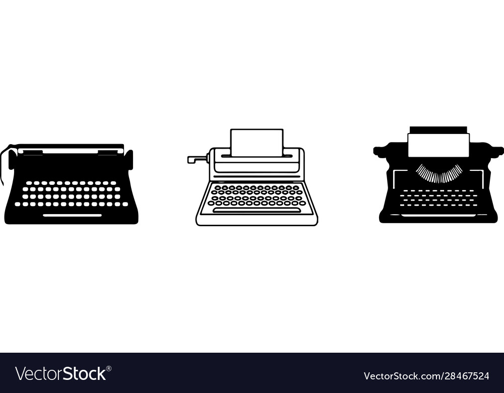 Typewriter icon isolated on background vector image Typewriter icon isolated on background