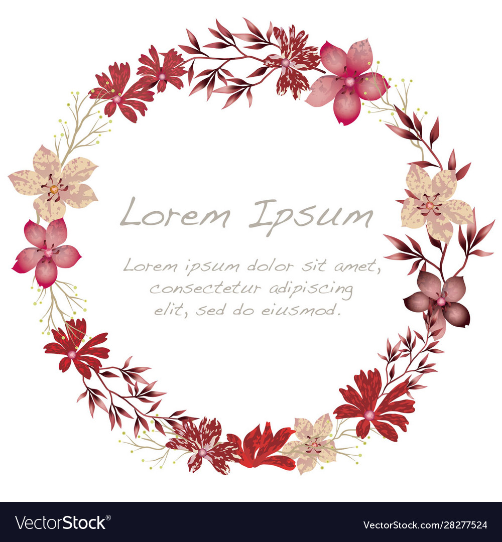 Watercolor Floral Wreath