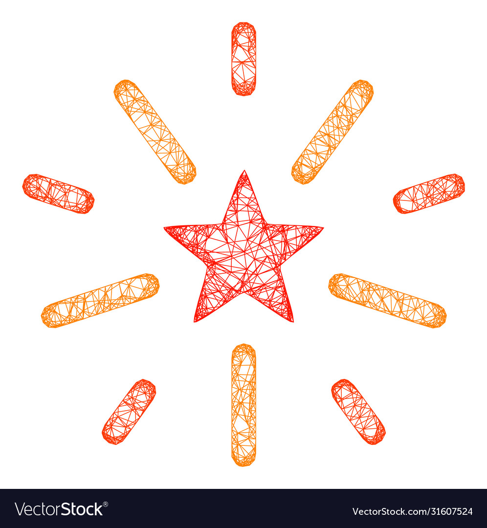 Web net shine star icon vector image Web net shine star icon