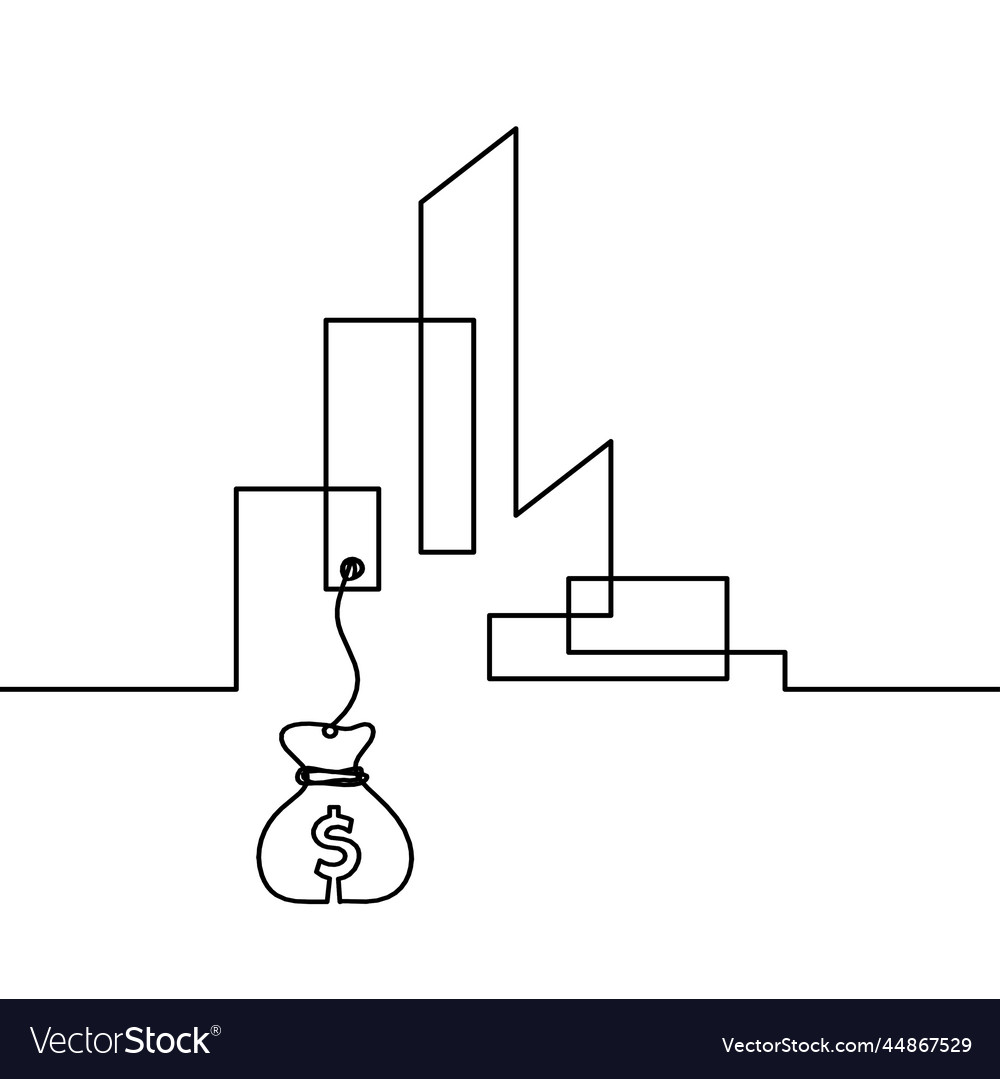 Abstract architecture with dollar as continuous