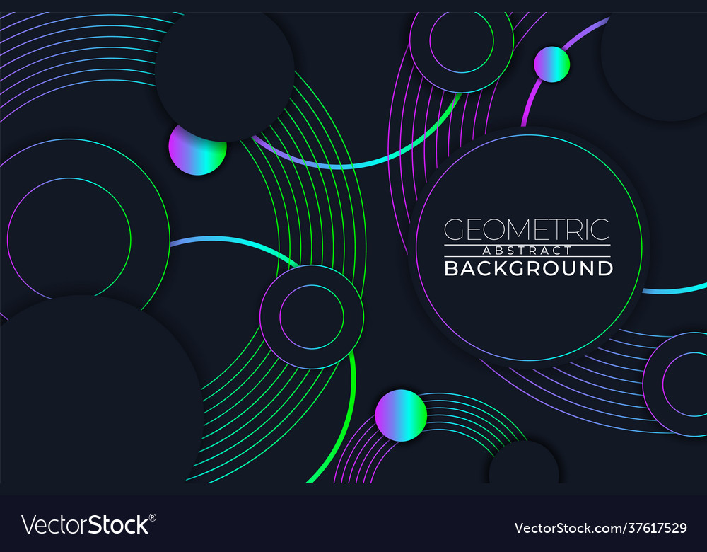 Abstract geometric colorful asymmetric circle