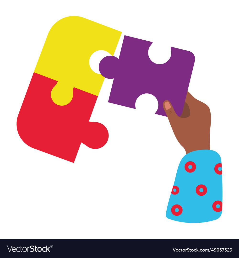 Autism day awareness puzzle Royalty Free Vector Image