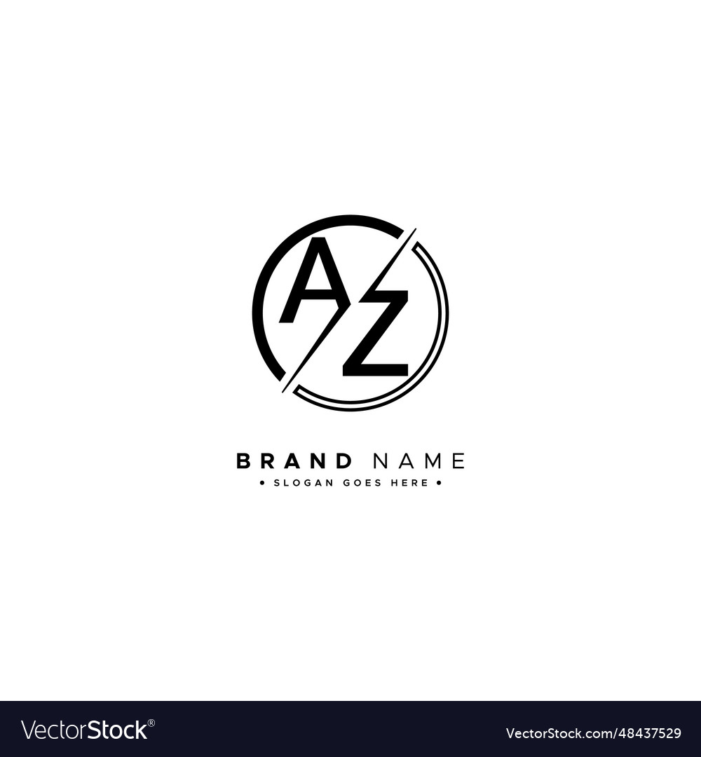 Az Minimal Logo - Simple Business Royalty Free Vector Image