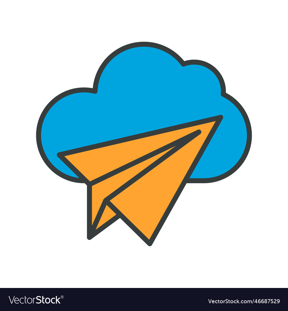 Cloud send fill outline icons simple stoc
