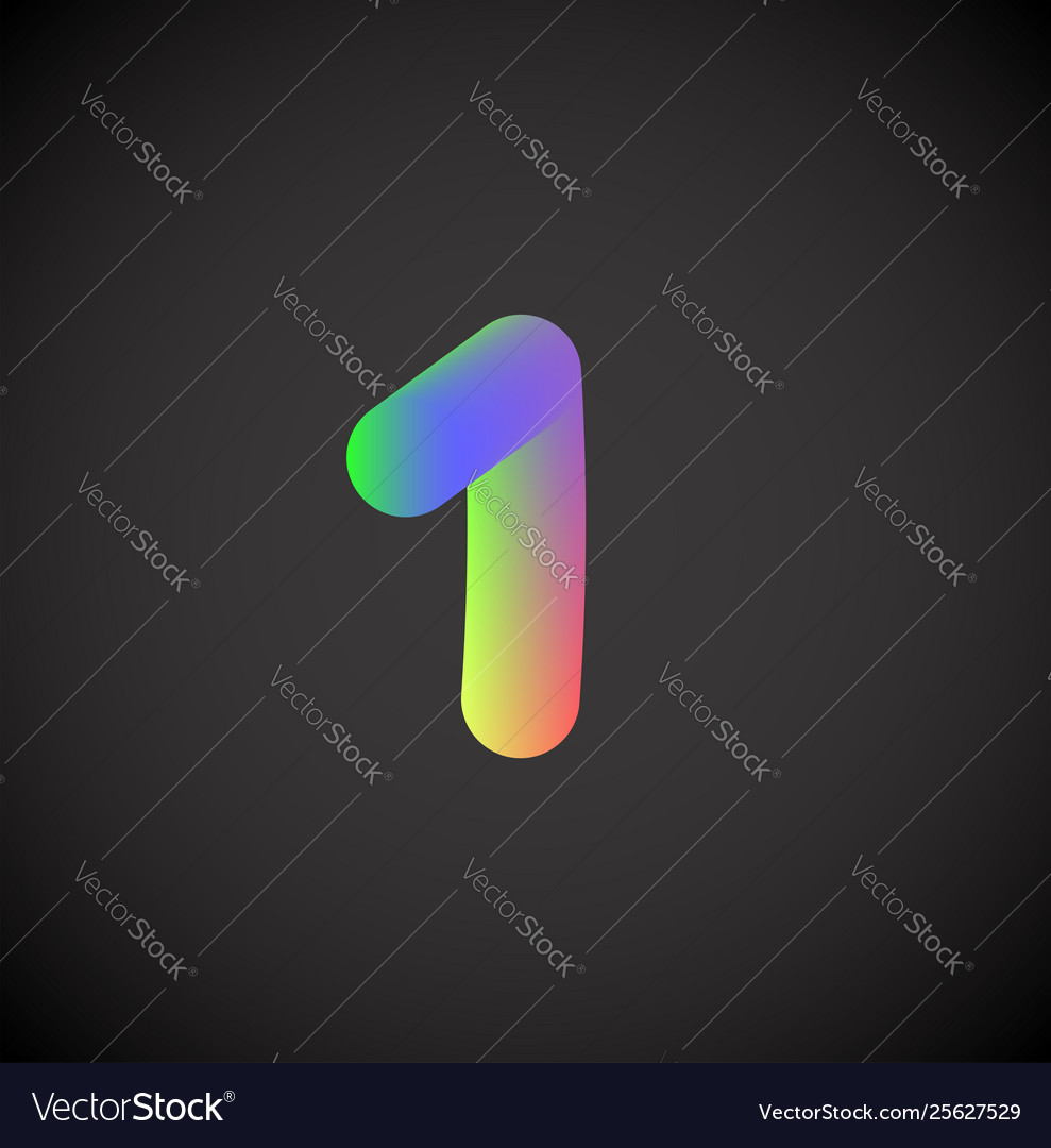 Colorful character from a font set vector image Colorful character from a font set