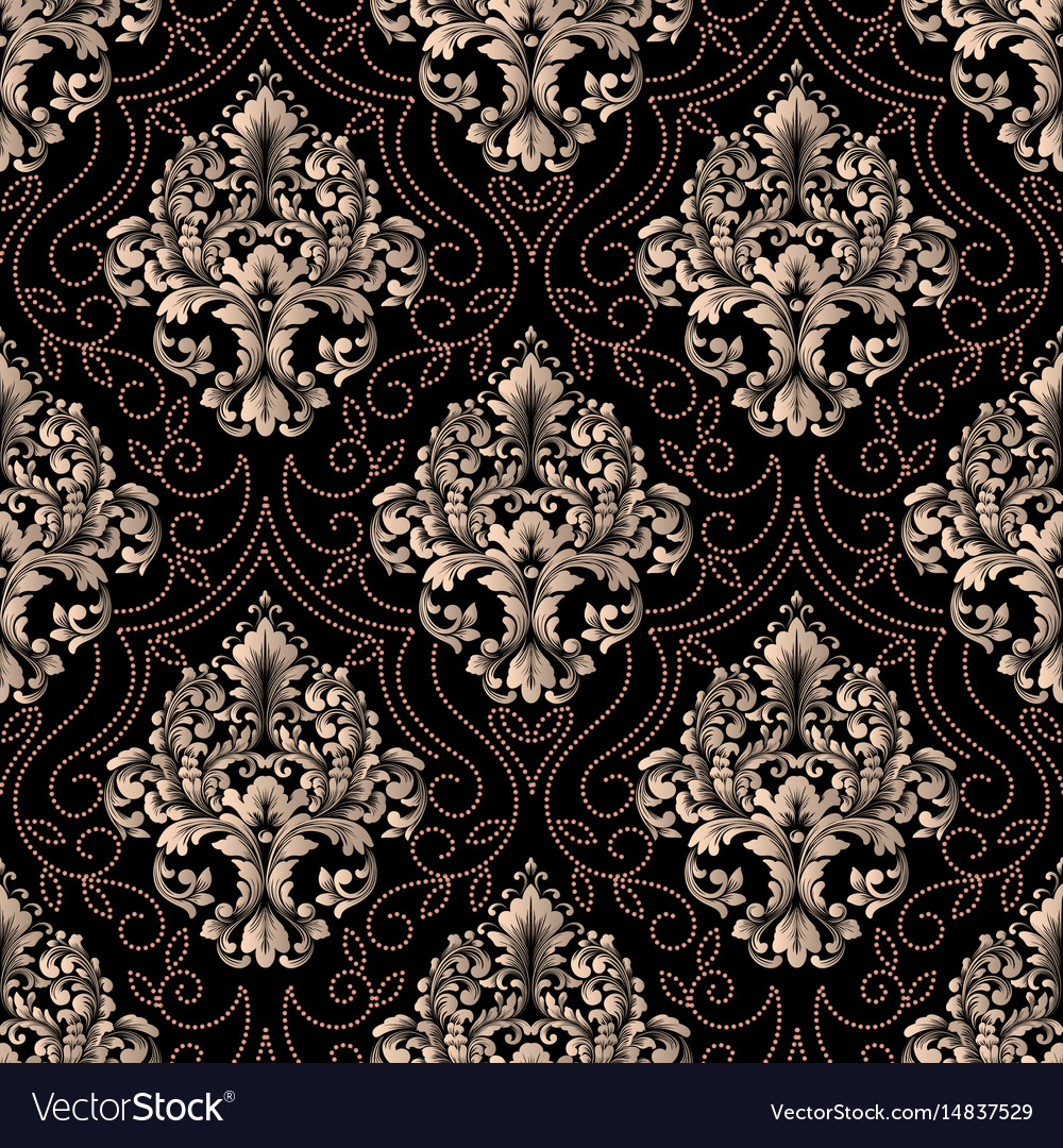 Damask seamless pattern background