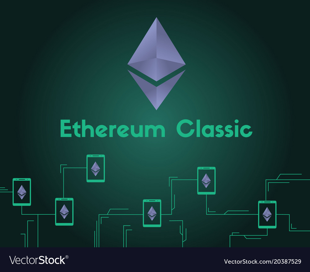 Ethereum classic blockchain connected background