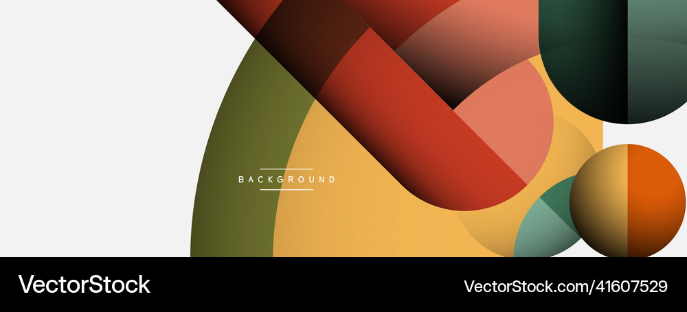 Geometric abstract background round shapes Vector Image