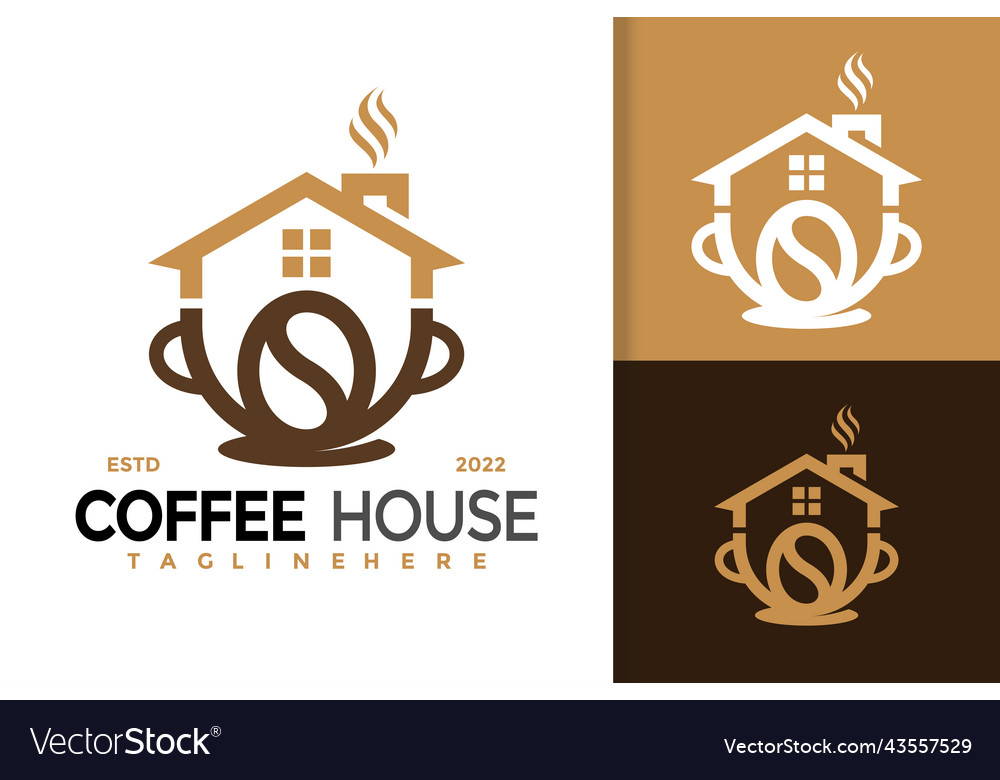 Home coffee logo design brand identity logos Vector Image