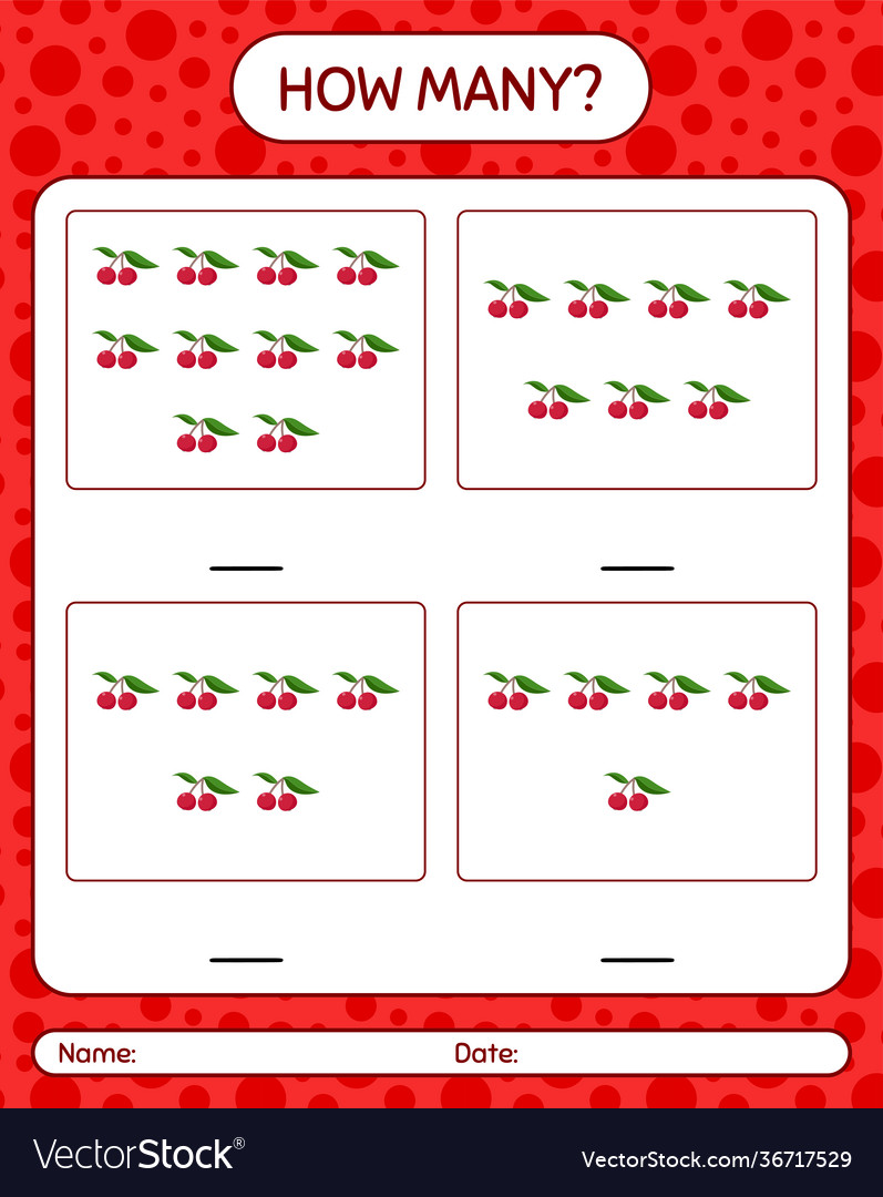 How many counting game with indian prune vector image How many counting game with indian prune