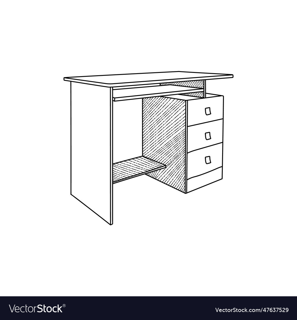 Interior design of table icon furniture line art Vector Image