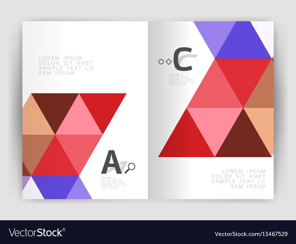 Modern triangle print template