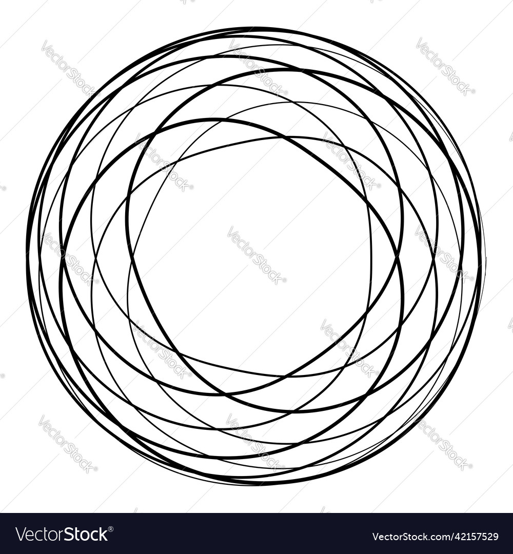 Random concentric circles circular abstract vector image Random concentric circles circular abstract