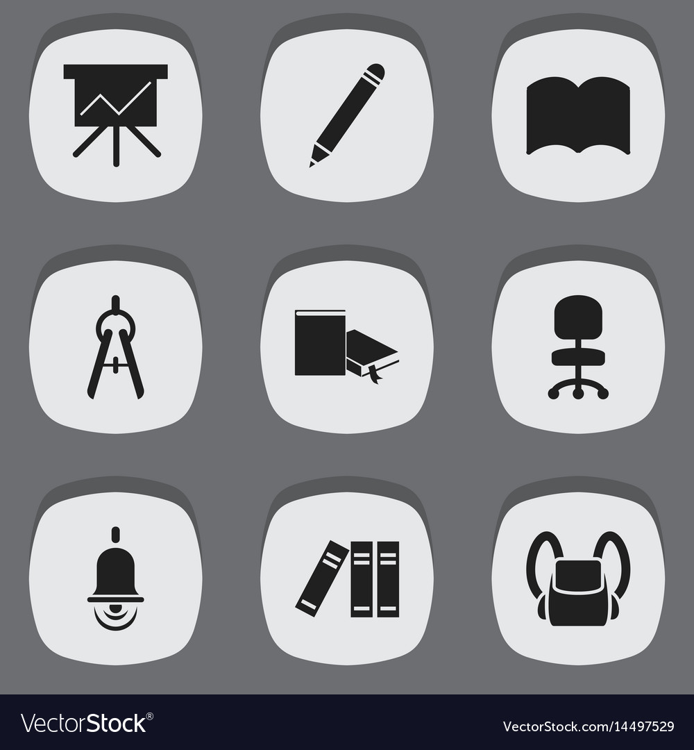 Set of 9 editable science icons includes symbols
