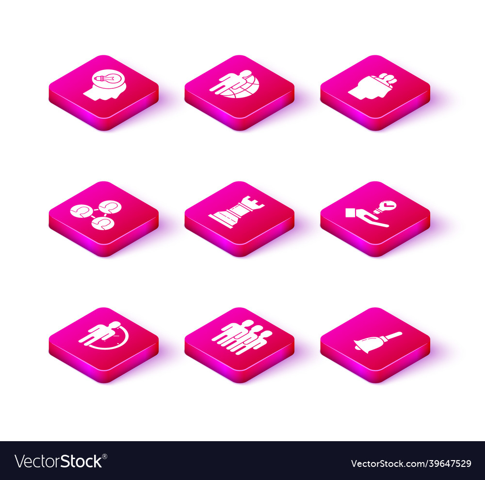 Set time management users group project team vector image Set time management users group project team