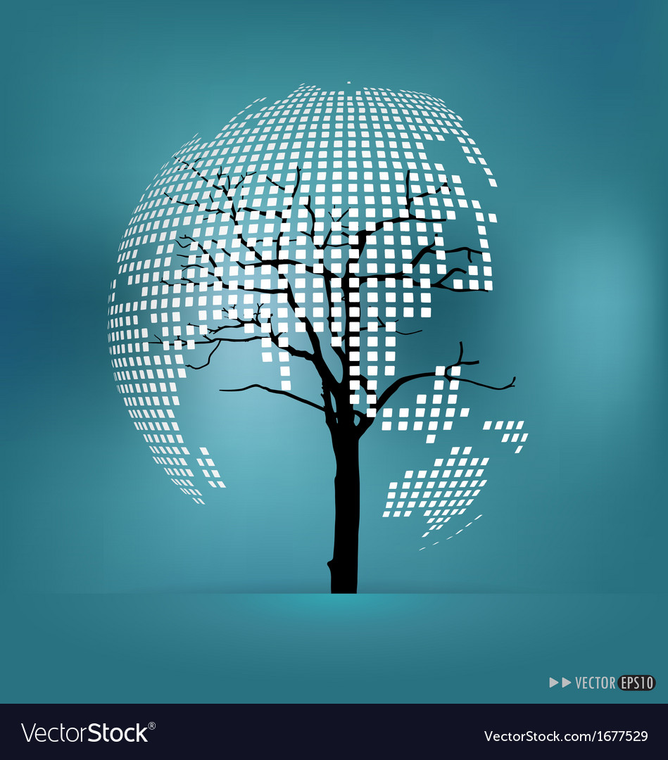 Tree shaped world map