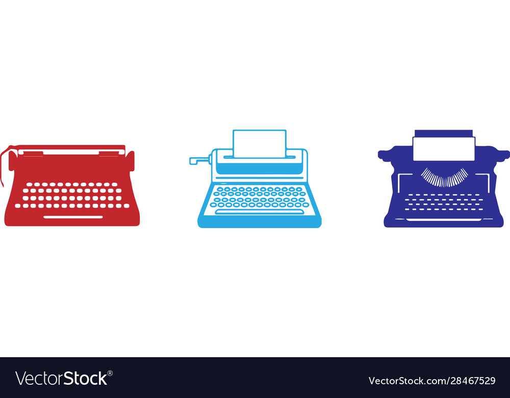 Typewriter icon isolated on background