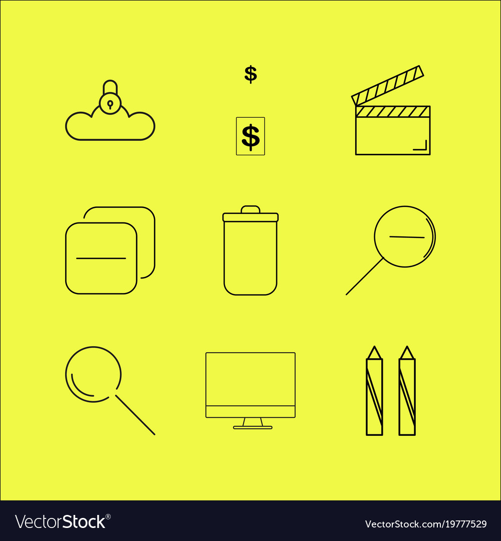 Web linear icon set simple outline icons