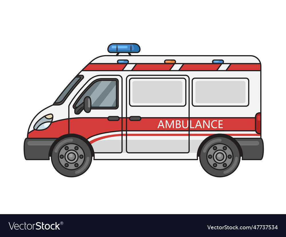 Ambulance car medical science Royalty Free Vector Image