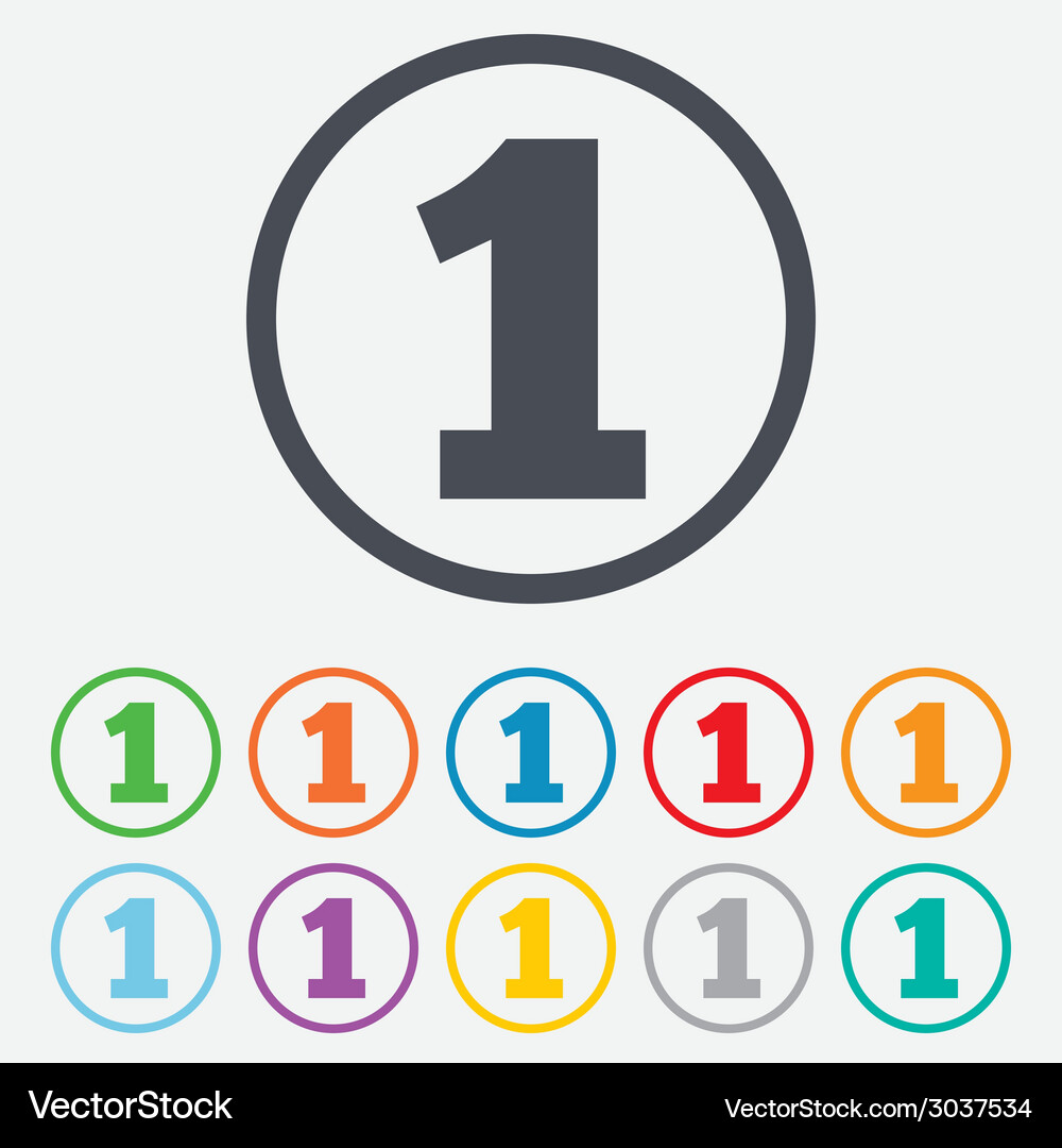 First place award sign winner symbol Royalty Free Vector