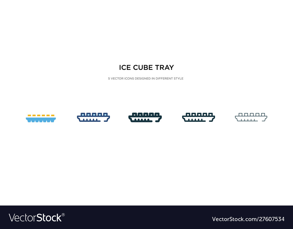 Ice cube tray icon in different style two