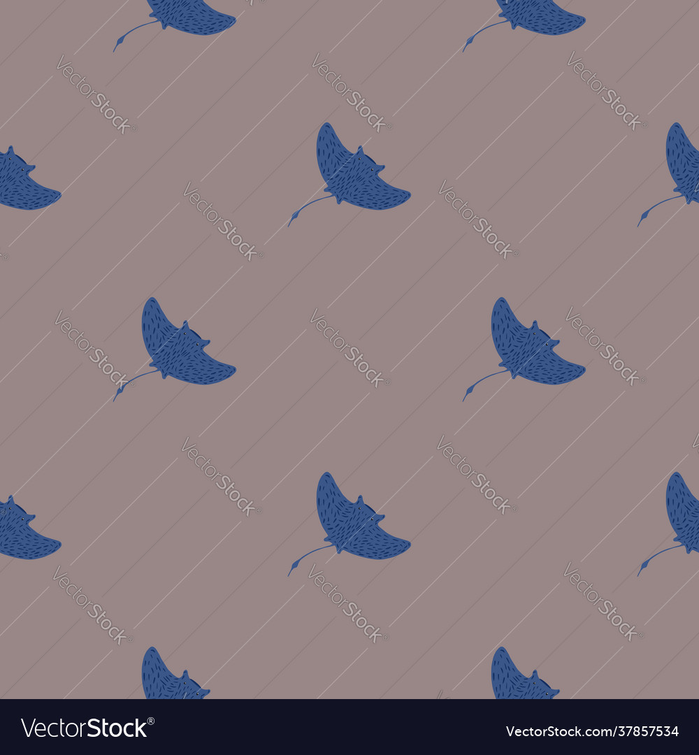 Minimalistic style seamless pattern with blue