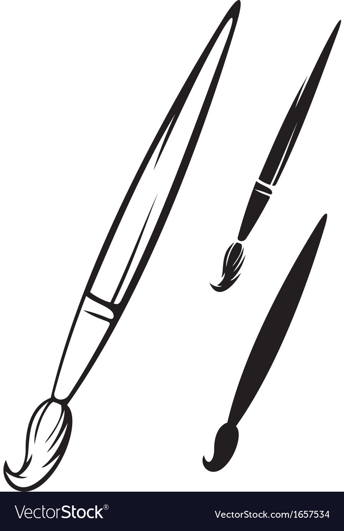 Paint brush icon Royalty Free Vector Image - VectorStock