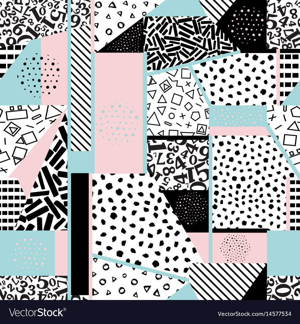 Retro Memphis Pattern Background