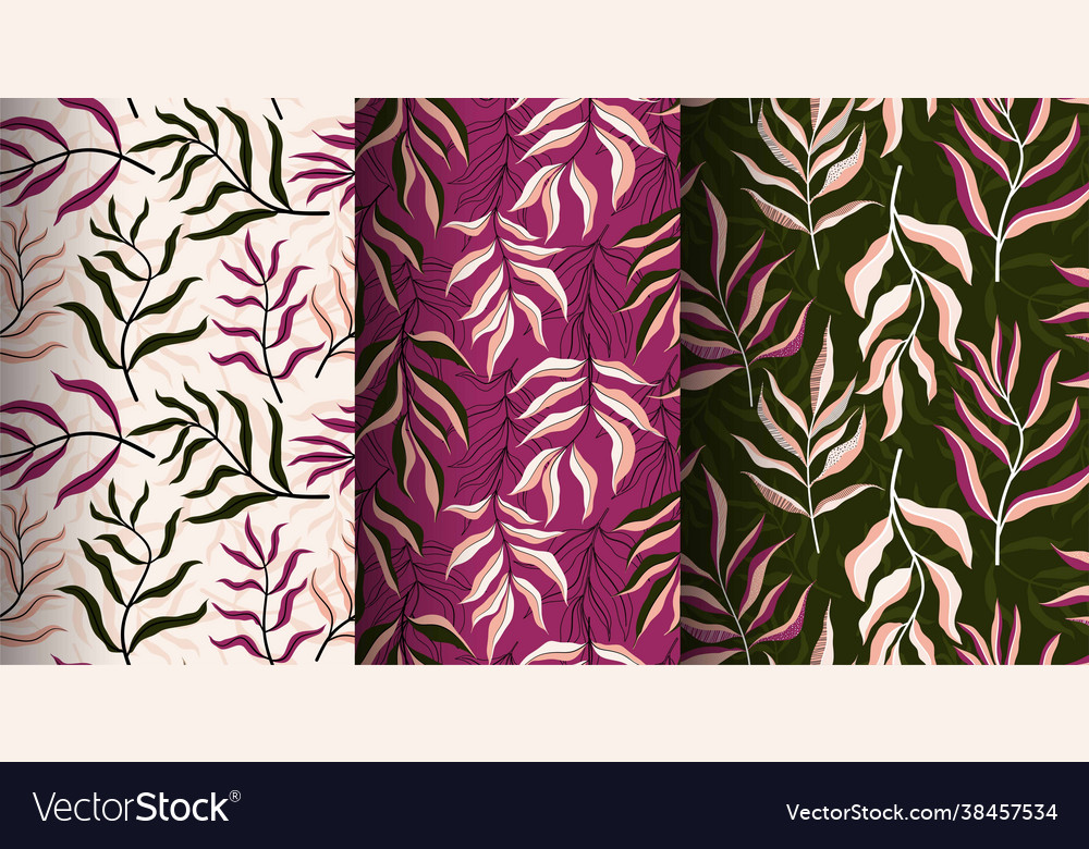Seamless pattern with abstract leave vector image Seamless pattern with abstract leave