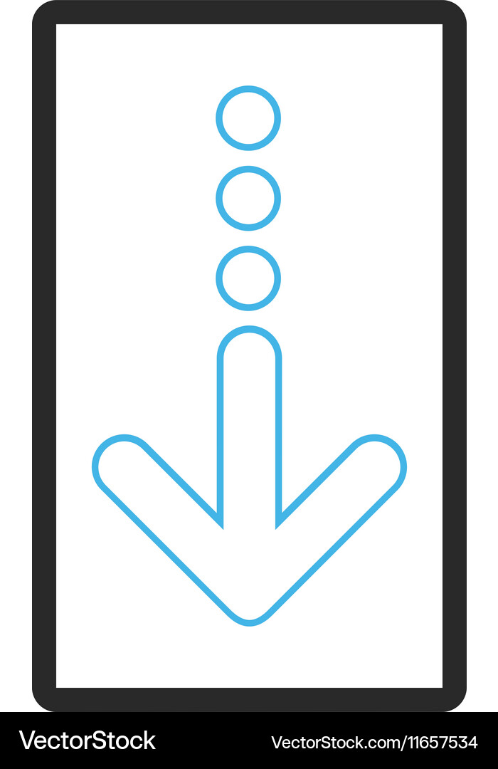 Send down framed icon Royalty Free Vector Image