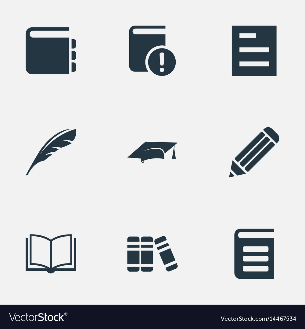 Set of simple reading icons