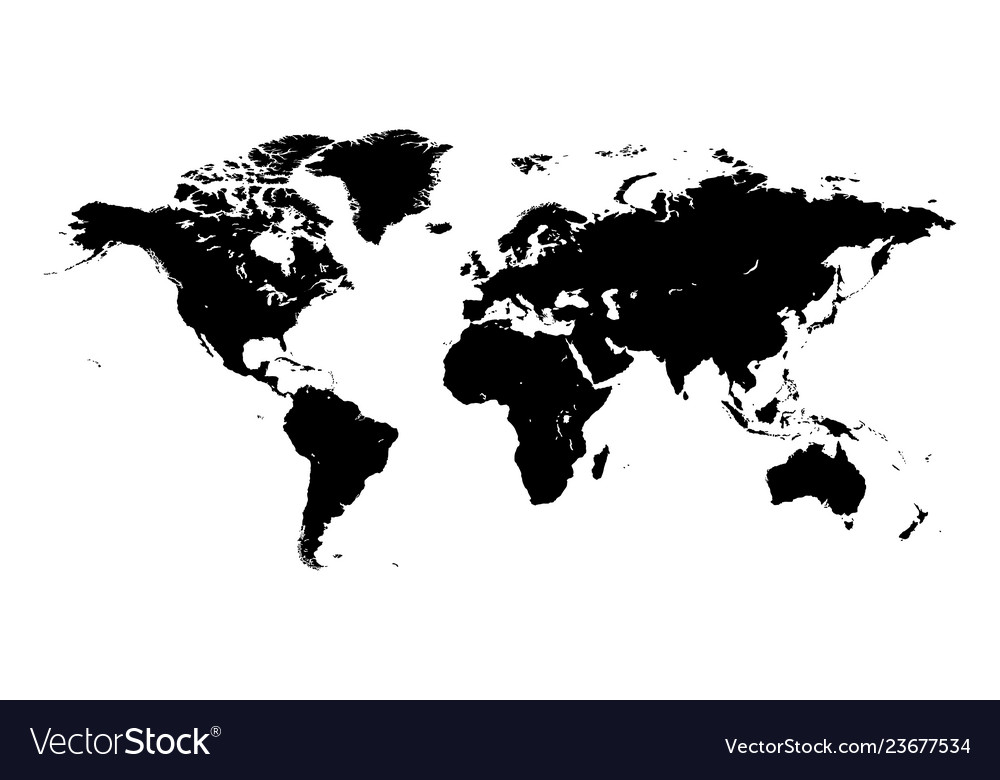 Silhouette world map